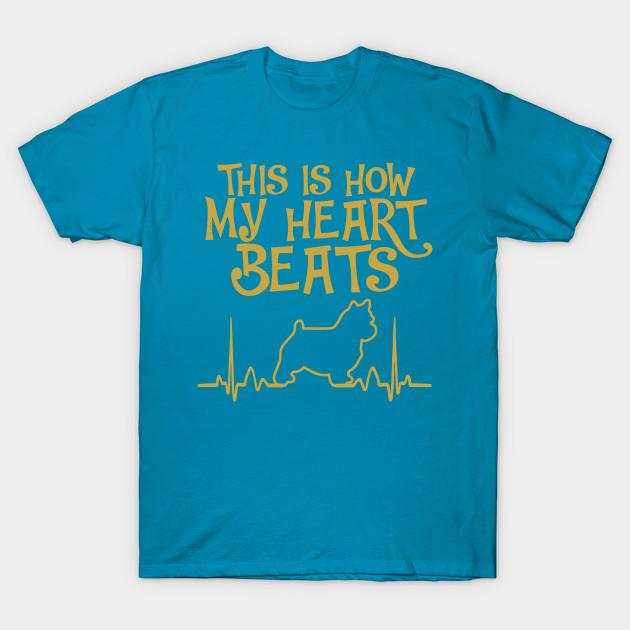 For Women This Is How My Heartbeats Dog Norwich Terrier T Shirt 90S Korean Style Tee 100% Cotton Picture Custom Round Collar