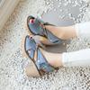 Мода Мода Женская обувь 2025 Блочный каблук Высокие сандалии Женский Большой размер Роскошь Комфорт Деним Массивный Высокий каблук Девушки Сабо Низкий Кле