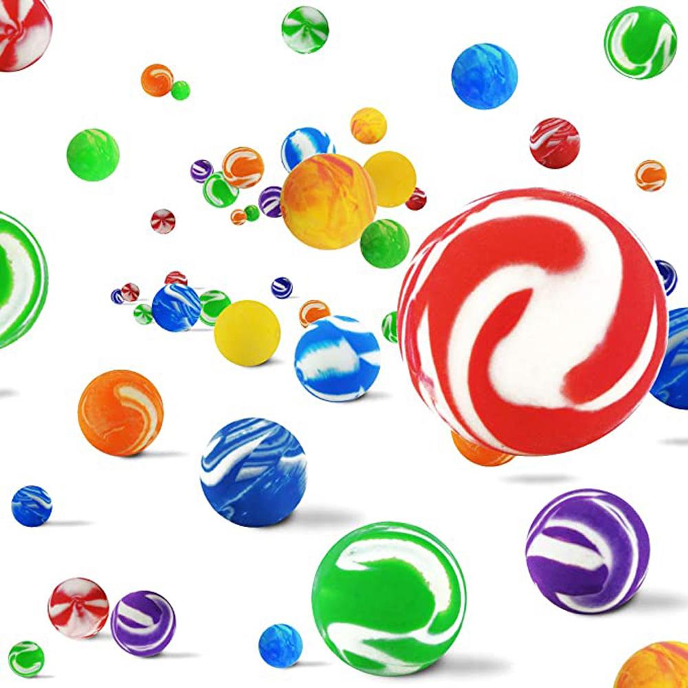 Games Colorful Mini Elastic for Child Swirl Bouncing Balls Bouncing Balls Rubber Ball Jumping Balls