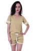 Womens Plain Nightwear Set W  Shorts Cotton Sleepwear 2 Pcs
