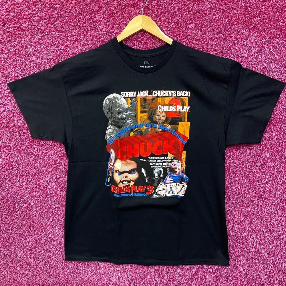 Chucky Child#039;s Play 3 Chuckys Back Horror Movie TShirt XL Unisex T-Shirt