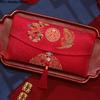 Различные узоры Свадебный красный конверт Дизайн с кисточкой Наилучшие пожелания Ткань Китайский карман для денег Хунбао Вышивка