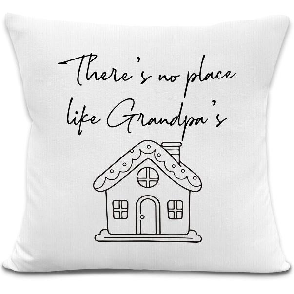 Papaw's Gifts Throw Pillow Covers, Birthday Gifts for Papaw Fathers Day,There's No Place Like Papaw's Decorative Pillowcases Cushion Cases for Living