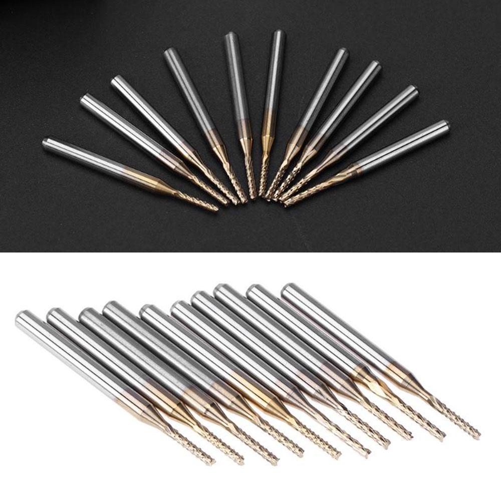 Carbide Engraving/Cutting Titanium Coated Shank Drill Bit Edge Cutter End Mill Milling Cutter
