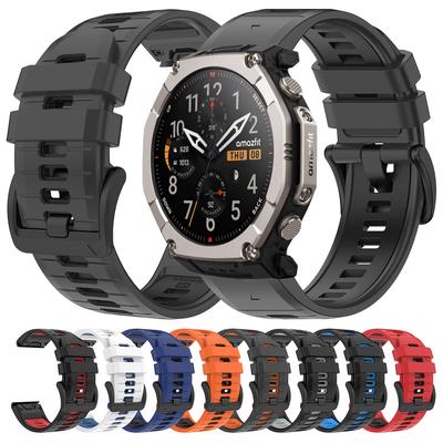 26-мм ремешок для часов Amazfit T-Rex Ultra 2 51 мм, спортивный силиконовый браслет, аксессуары