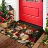 Quick Dry Xmas Non-slip Area Bath Rug Square Toilet Entrance Mud Mat  Christmas Decorations