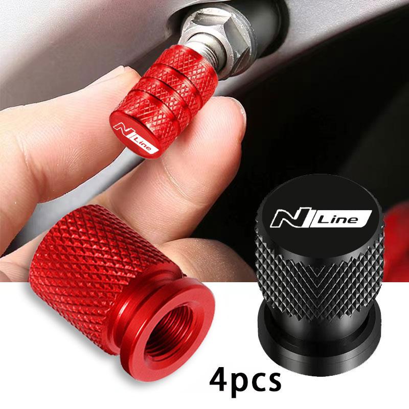 Для Hyundai N LINE i30 i20 Sonata Tucson Elantra Автоаксессуары Колпачки вентилей колес автомобиля Защитные колпачки штоков шин Пыленепроницаемые Водонепроницаемые
