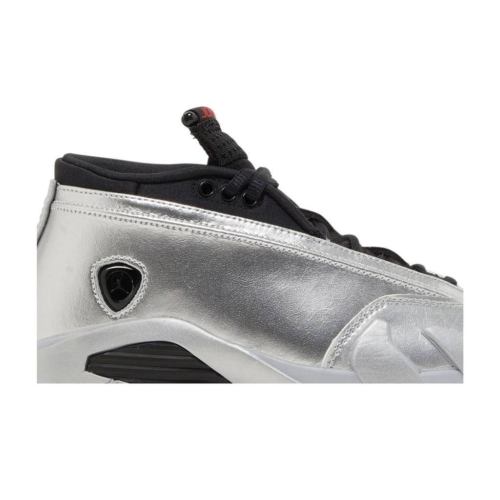 Womens Air Jordan 14 Retro Low 'Metallic Silver' (women's sizes) Metallic Silver / Fire Red / Wolf Grey / Black Vintage Basketball Shoes