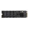 M.2 to Serial ATA3.0 Adapter Card ASM1166 M.2 M Key B Key PCI E 3.0 NVME Expansion Card with Smart Indicator Supports