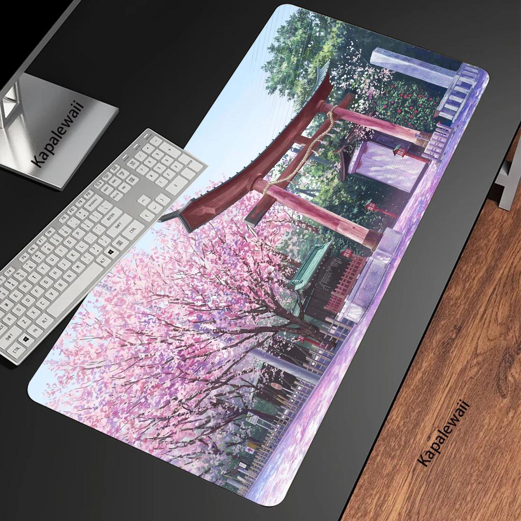 Japanese Landscape Pc Gamer Mouse Pad Gaming Mousepad XXL Large Rubber Desk Mat Notebook Keyboard Pads Speed Mouse Mat 400x900mm
