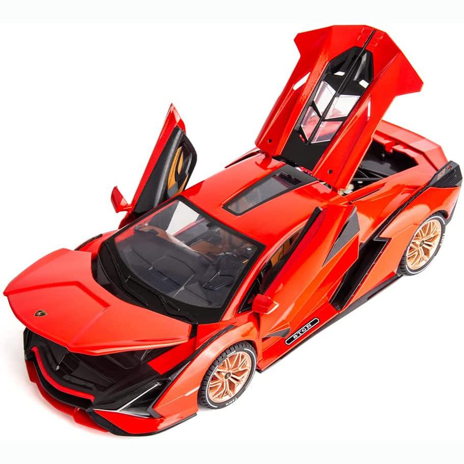 1/18 масштаб Lambo Sian, литая под давлением модель автомобиля, игрушечный автомобиль с откатным механизмом, звуком и светом для детей, взрослых, подарочная коллекция