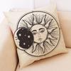 Home Decor Cushion Cover Sun Moon Pattern Throw Pillowcase Pillow Covers For Car