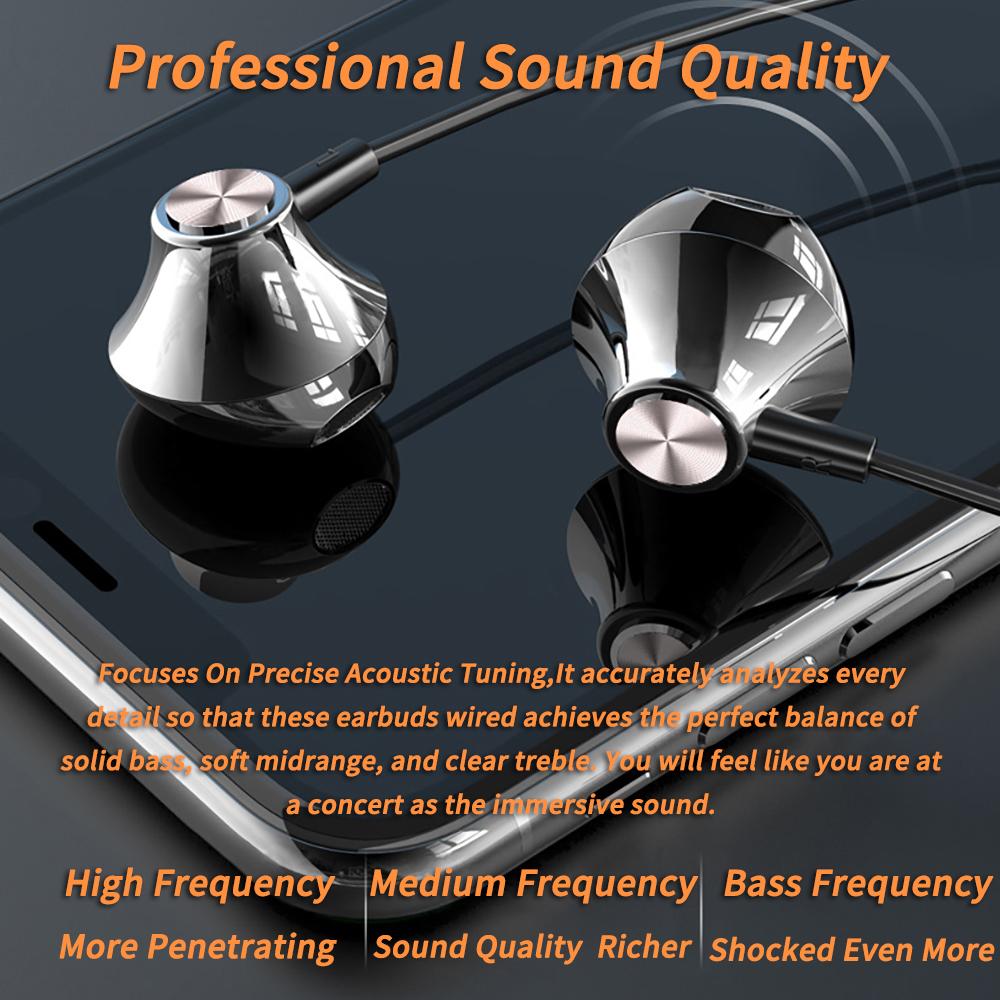 2-метровые проводные наушники для караоке с прямой трансляцией, 9D HiFi, мощные басы, два микрофона, гарнитура, 3,5 мм AUX/Type-C, цифровые внутриканальные наушники с чипом