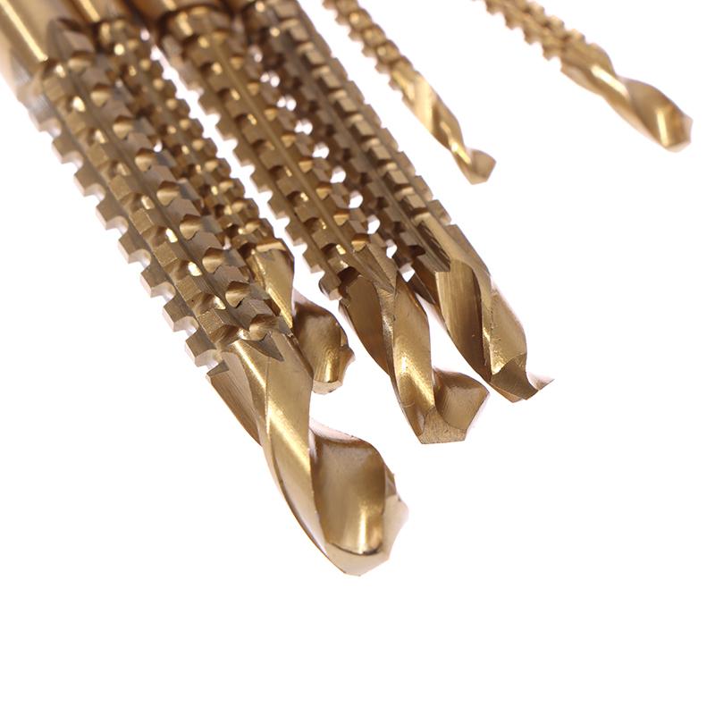 Набор из 6 шт. кобальтовых сверл с левой резьбой, метчик для винтов, метрический, комбинированный, сверло-метчик