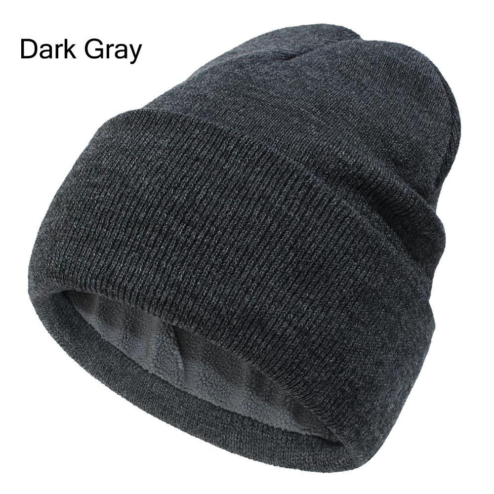 Winter Warm Cuffed Beanie Fleece Lined Ski Hats Soft Skull Cuff Cap  for Men Women