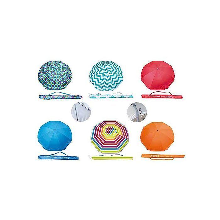 Parasol de jardin - BigBuy Garden - Multicolore - 200 cm de diamètre - Protection UV - Style Bohème - Matériau plastique