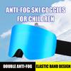 Cylindrical Magnetic Ski Goggles, Double-Layer Anti-Fog, Wide-View Snow Outdoor Protective Goggles with Dual Lenses