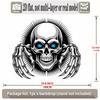 Party Backdrop Blue Flat Banners Gothic Eyed Skull Skeleton Celebrations Wedding Event Photo Background Front Door Decor