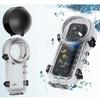 Водонепроницаемый чехол Невидимый чехол для дайвинга для Insta360 X4 50 м 164 фута Водонепроницаемый корпус с винтом Быстрое соединение Магнитный адаптер Крепление Отверстие 1/4,