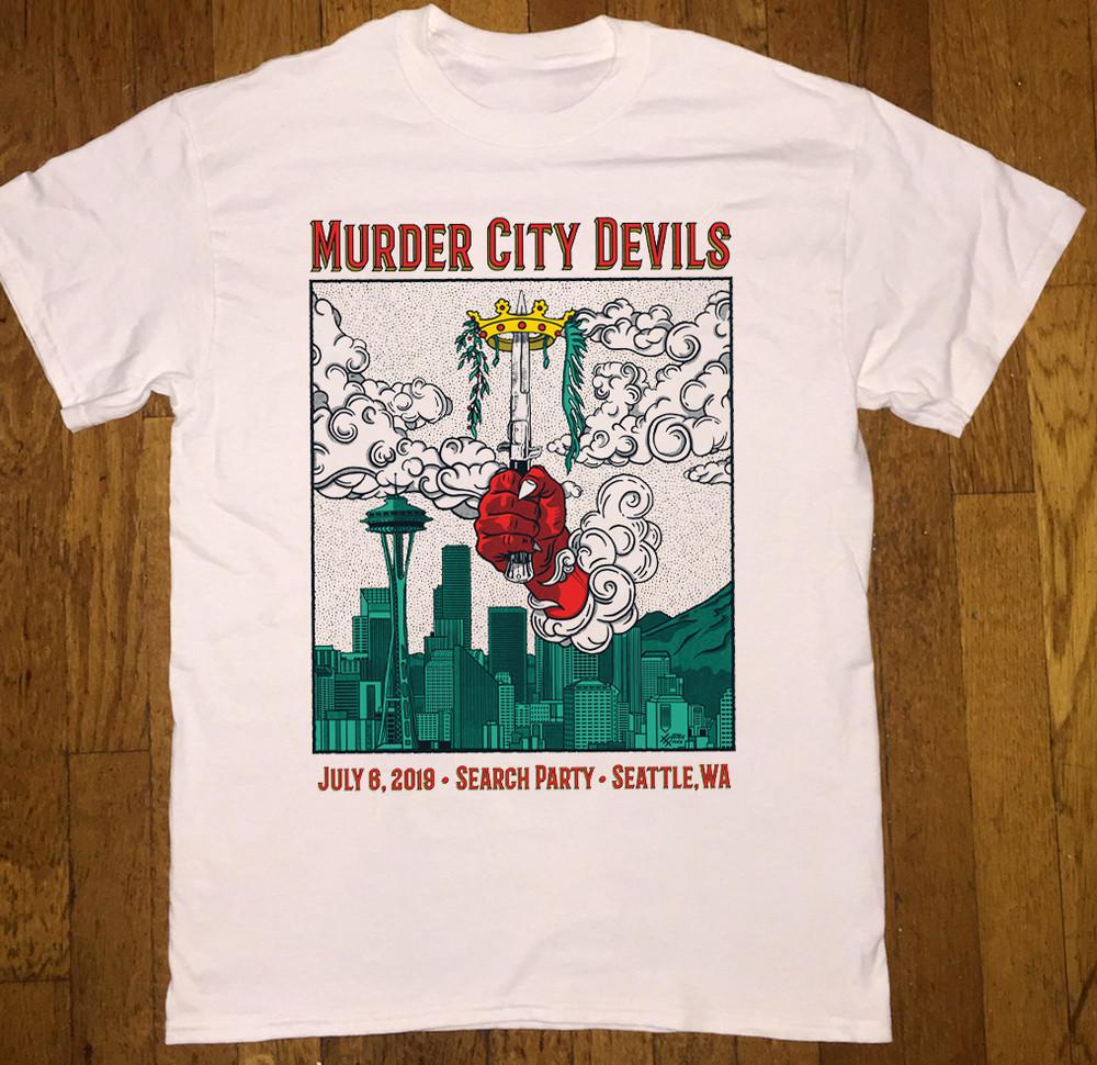 Постер группы The Murder City Devils Футболка Белая Все Размеры S-5XL Подарок Фанату Унисекс Футболка