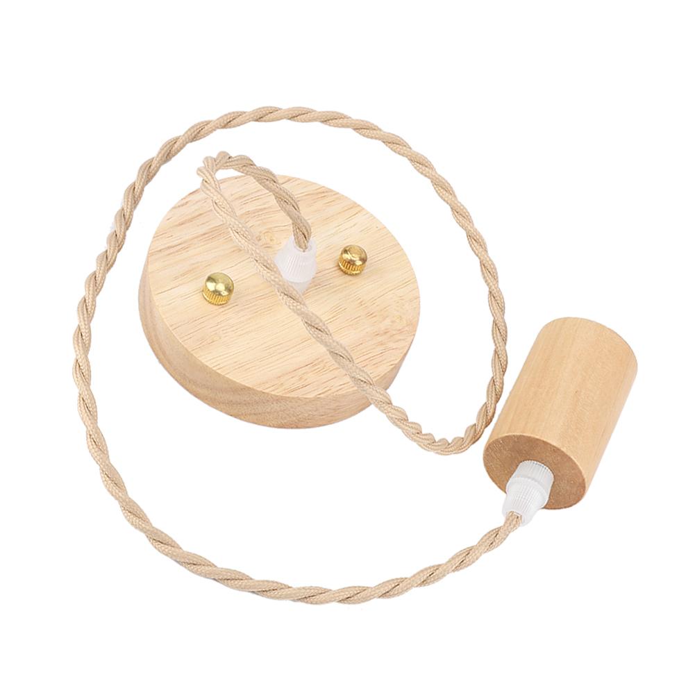 E27 Винтажный деревенский стиль Черный Простой деревянный подвесной потолочный светильник Подвесной светильник 90-250 В