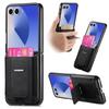 Leather Stand Phone Case for Samsung Galaxy Z Flip 7 fe 6 5 4 Flip6 Flip5 Flip 7 fe Wallet with Card Holder Ring Back Cover