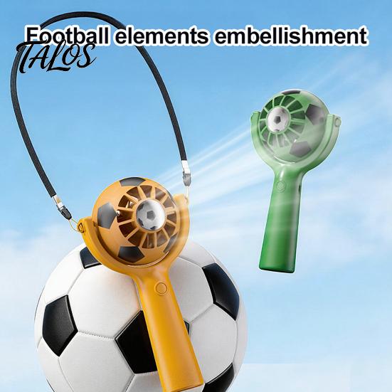 Talos Soccer Neck Fan, Portable Mini Handheld Fan with Lanyard, Football Shape Cooling for Outdoor Sports, Gift