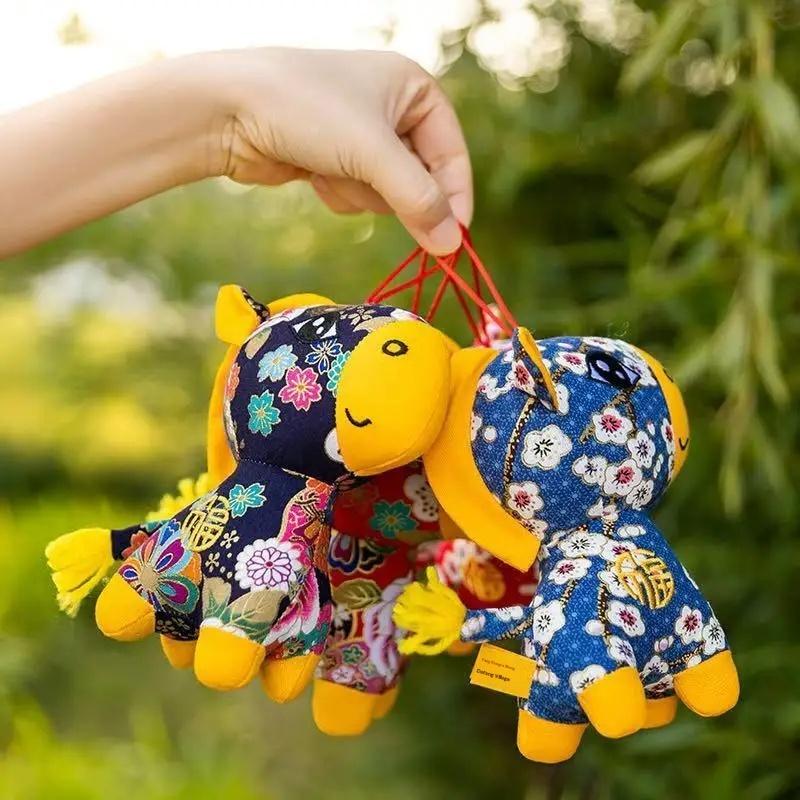 2026 Год Лошади Талисман Плюшевая Кукла Мультяшный Счастливый Китайский Зодиак Пони Плюшевые Игрушки Новогоднее Украшение Подвеска Подарки на Праздник Весны