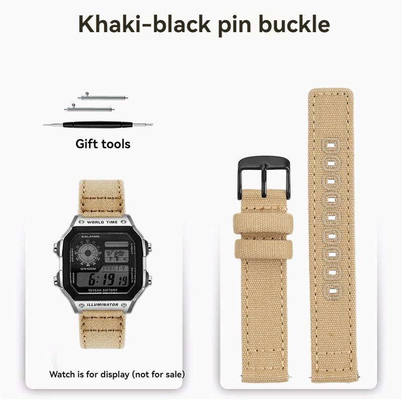 Канвас ремешок с быстрой заменой  Для Casio G-Shock AE-1200WH/1300/1000/A159 A158W A168 / F91w AE1200 нейлоновый Браслет Ремешок для часов 18мм