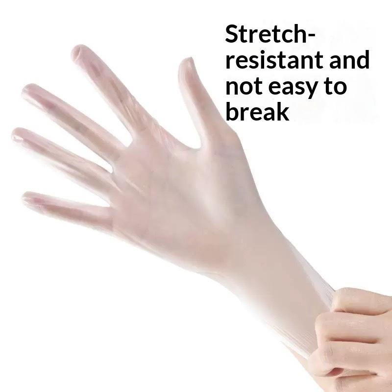 Disposable PVC Work Gloves Powder Free 100/200Pcs Waterproof Anti-oil for Car Washing Household Chores Food Prep