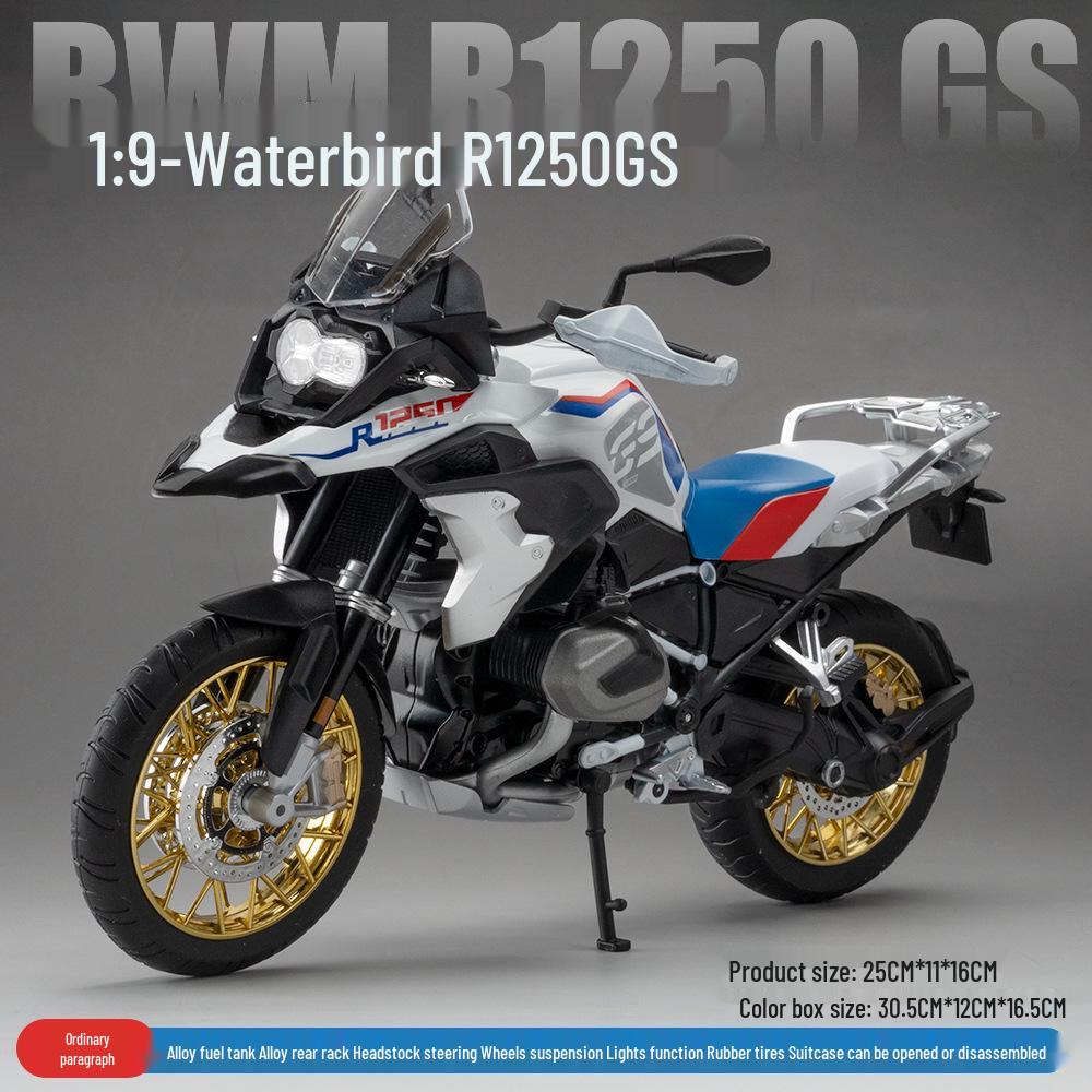 Коллекция моделей мотоциклов из сплава Boxed Water Bird R1250 GS: Симуляция 1-9.