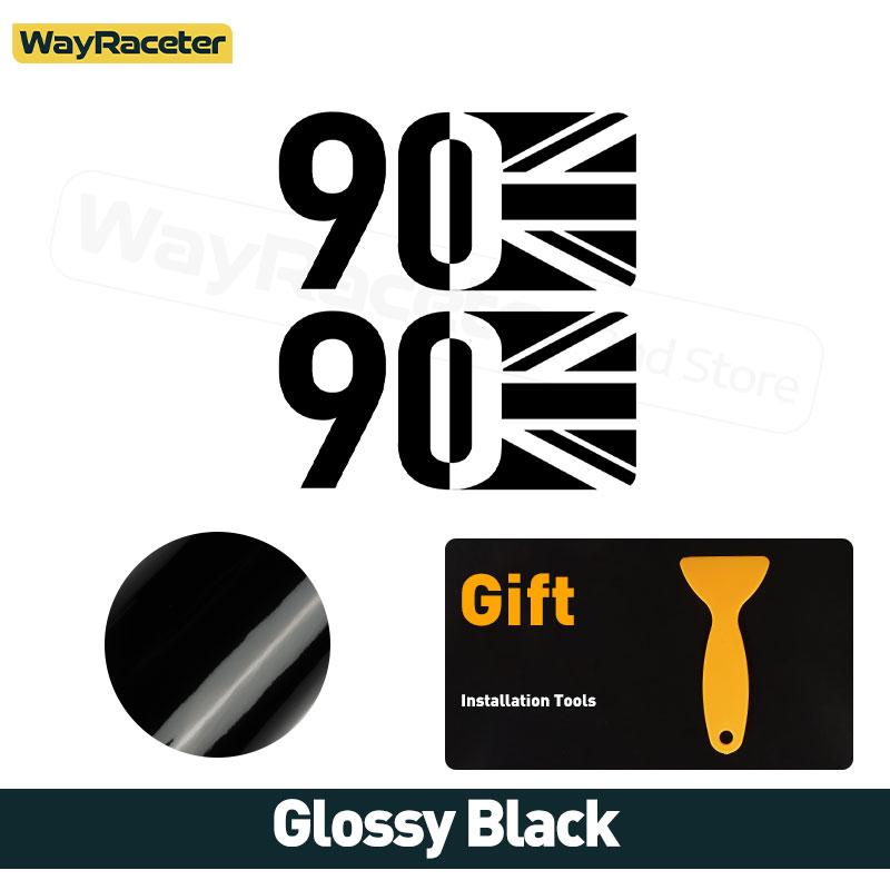 2 Pcs Union Jack Matte/Glossy/Carbon Fiber Black Side Fender Wing Sticker For Land Rover Defender L663 90 110 130 Accessories