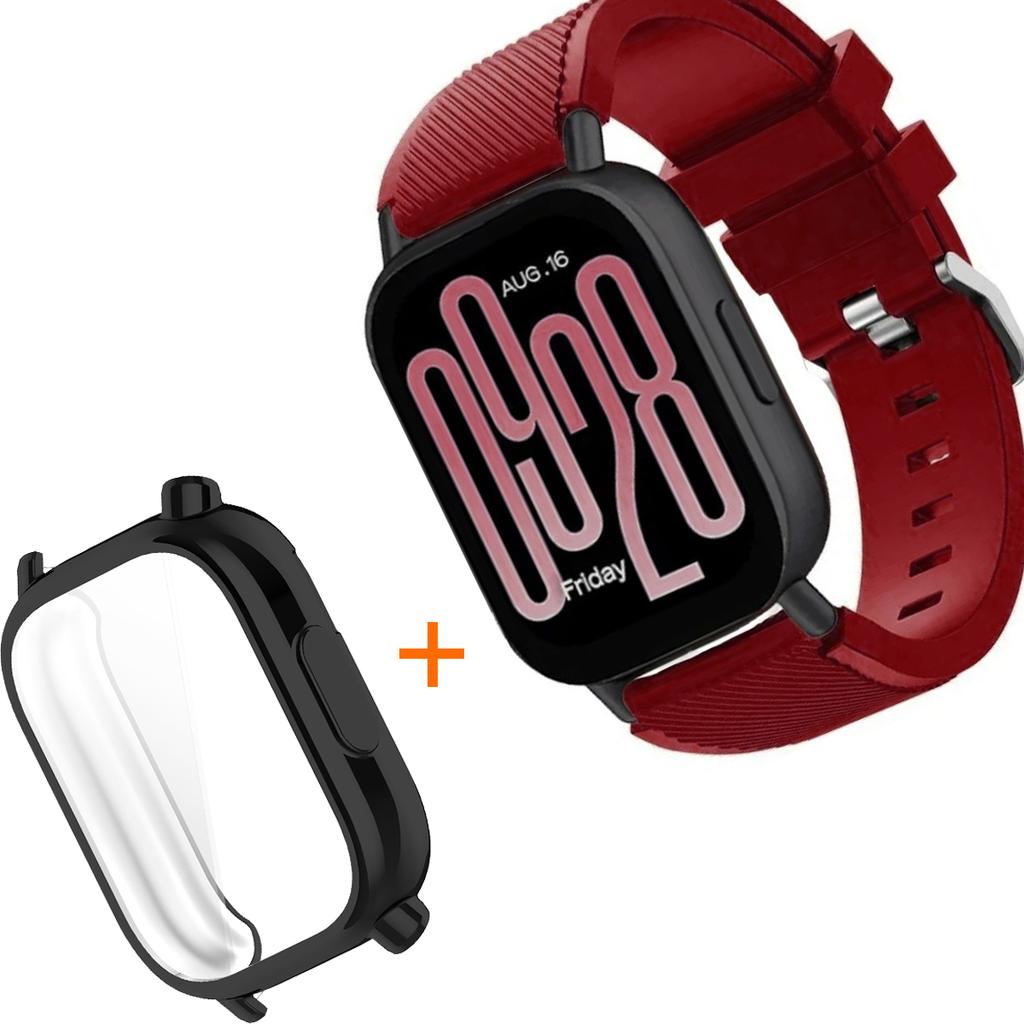 Силиконовый ремешок с ТПУ чехлом для умных часов Xiaomi Redmi Watch 5 Active Lite, браслет и чехол для Redmi Watch 5 Active Lite