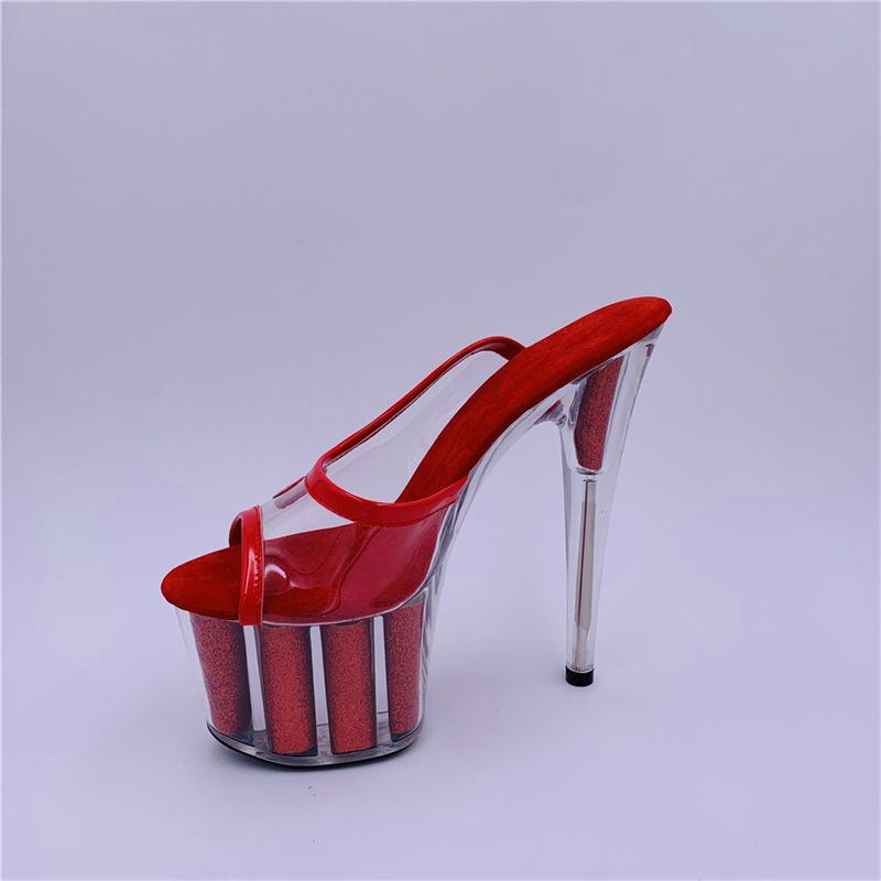 Женская летняя одежда Интернет-знаменитость хрустальные туфли-стилеты босоножки на высоком каблуке босоножки фея ветер 2025 новые прозрачные шлепанцы