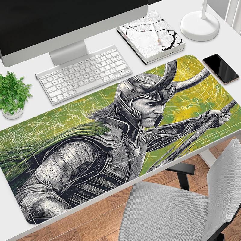 1Pc Warrior Motion Gaming Mouse Pad Keyboard Desk Mat Non-slip Rubber Lock Edge Waterproof Computer Mousepad for Office Home Decor S1914