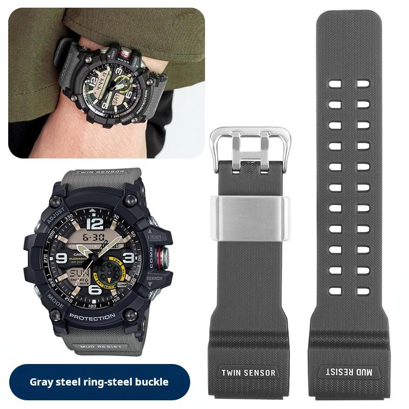 Ремешок для часов GWG1000 Для Casio G-Shock Маленький Mud King GG-1000 GWG-100 GSG-100 Водонепроницаемый Смола Силиконовая резина Ремешок для часов