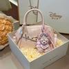 Disney Mickey Sweet Cute Cartoon Embossed College Style Bowling Bag Fashion High-End Versatile Women Handbag Caramel-Brown Cream-Pink BMK-73280