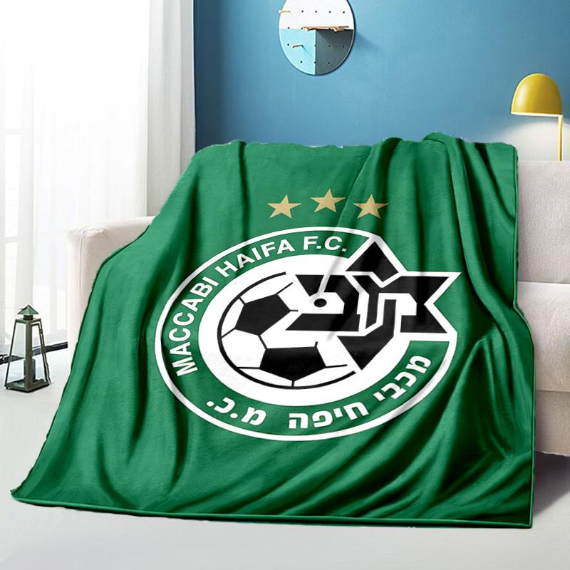 Maccabi Football Club Printed Throws Blanket Soft Flannel Blankets for Couch Bed Gifts for Men Women Picnic blanket Christmas gifts