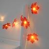 Waterproof Maple Leaf LED String Light Backyard Courtyard Bedroom Strip Lamp Garland Christmas Thanks-giving Decoration