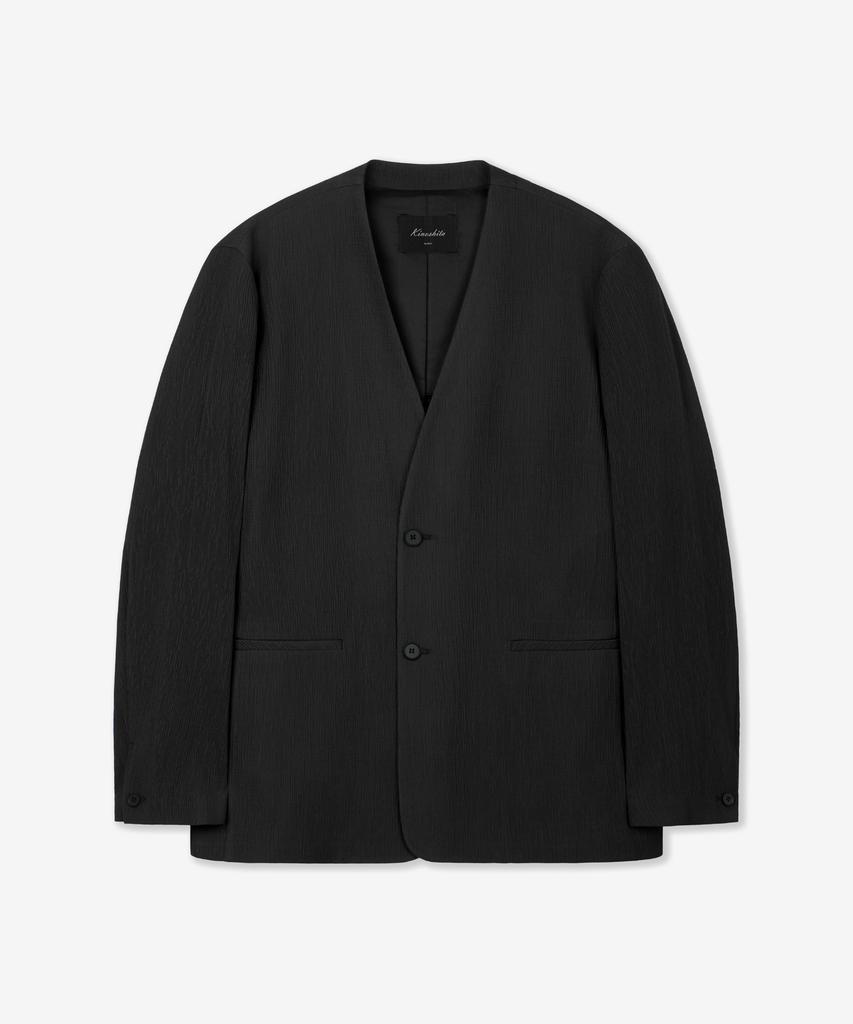 TNGT [Set] Kinoshita Collarless Jacket & Maxi-Wide Pants (Black) 0Tpa6E007Bk