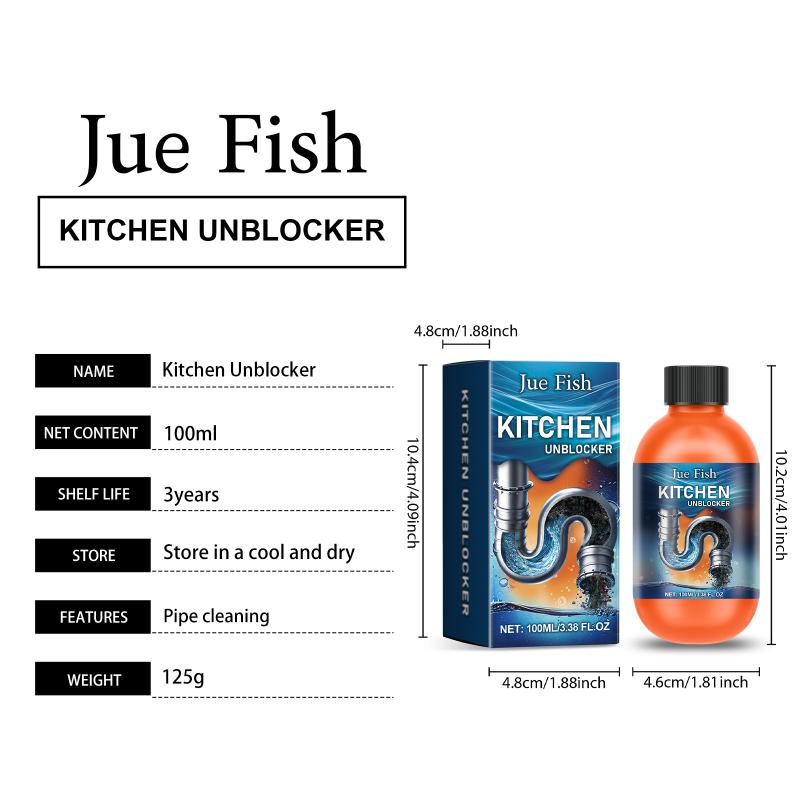 Liquid Drain Cleaner for Bathroom Kitchen Sink Fast Acting Clog Remover Effectively Dissolves Hair Grease