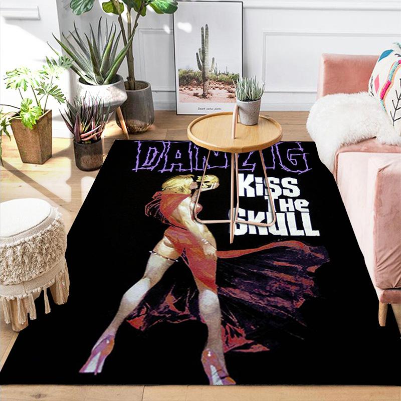 Danzig Kissing the Skull Rug Floor Mat for Living Room or Bedroom Soft and Comfortable Carpet a Gift for Birthday and Holiday.DFF0925230