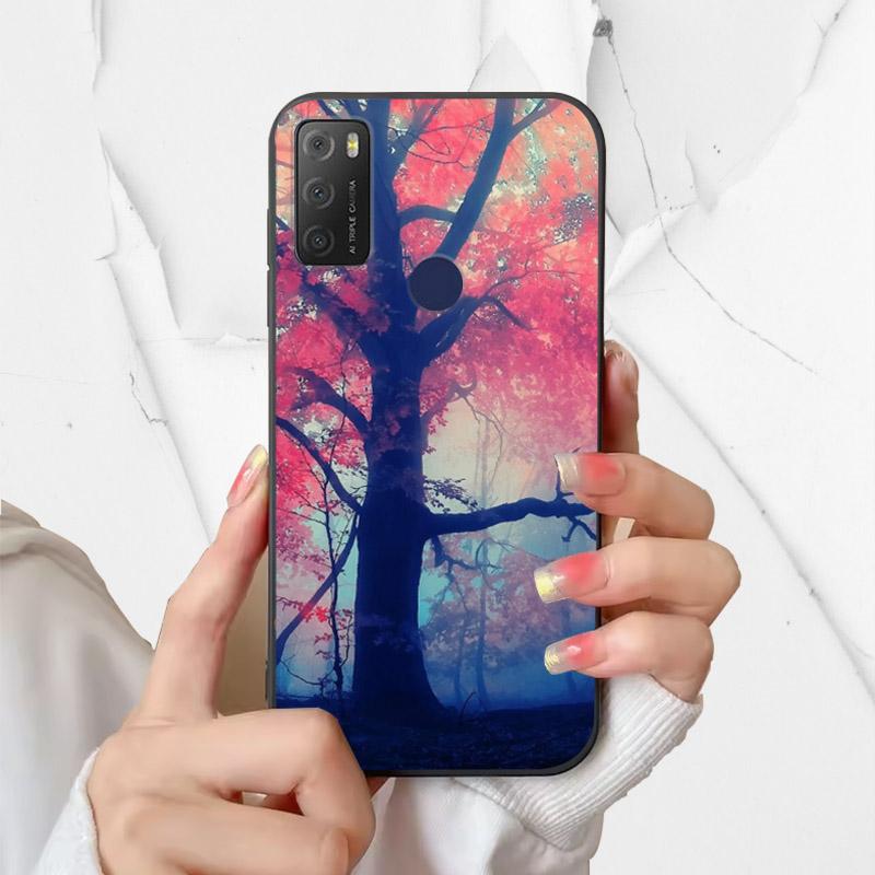 For Alcatel 1S 2021 Case 6025H 6025D Fashion Silicone Soft TPU Phone Cover For Alcatel 1 S 2021 1S(2021) Case Funda Coque Bumper