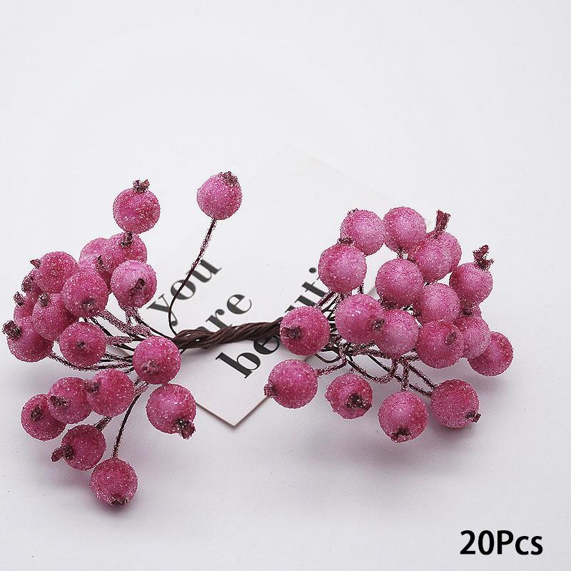 20 шт. Рождественский декоративный венок для скрапбукинга, искусственные ягоды, искусственные ягоды, яркий подарок для творчества