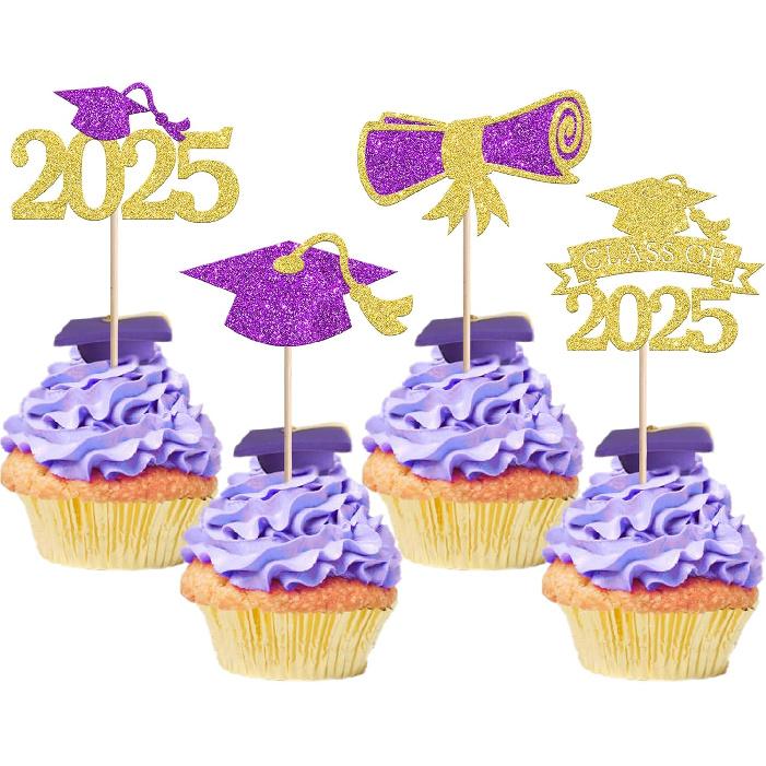 1 PCS High Heel Girl Graduation Cake Topper Black Pink Glitter Done Diploma Class of 2025 Congrats Grad Cap Cake Pick for 2025 Senior High School