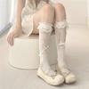 Japanese Soft Girl Lace Ruffle Lolita Knee High Socks for Women | Bowknot JK Calf Socks, Versatile & Slimming