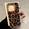 Модный Чехол для Телефона из Кожи с Леопардовым Узором для iPhone 16 15 14 13 12 11 Pro Max Plus XR X XS Max Ударопрочный Чехол