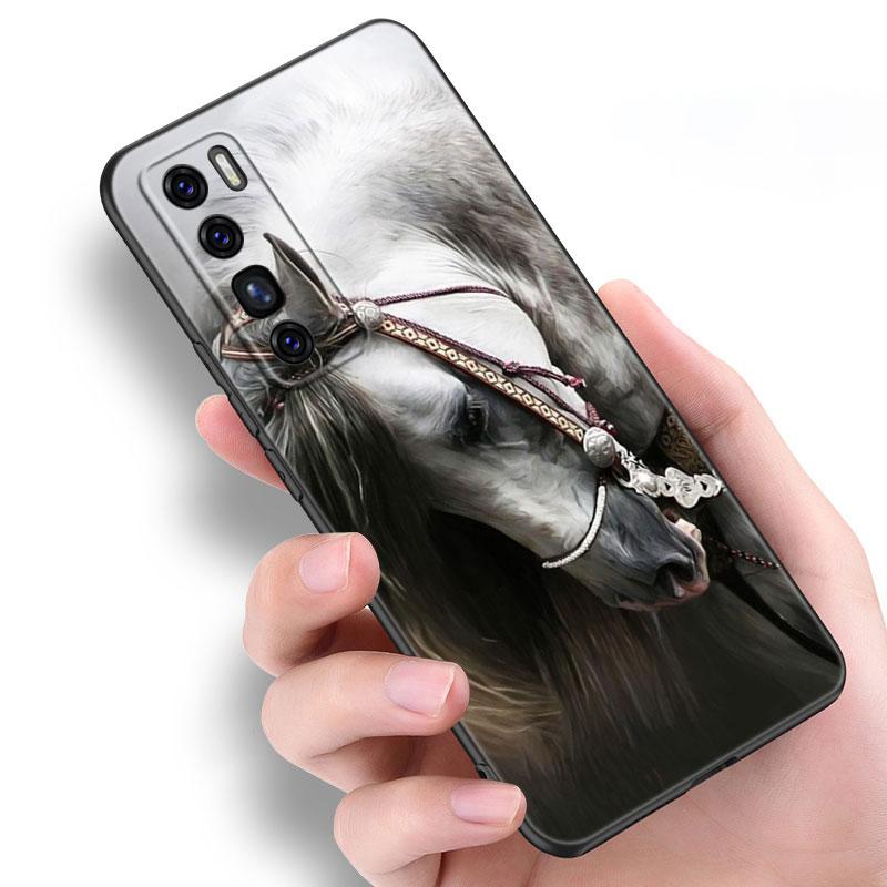 Horses Running Case For Huawei NOVA 8 9 Pro 8i 7i 7SE Y60 5T Mate 40 30 20 10 Lite Honor 50 30 Premium Pro Plus 30S Black Cover