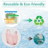10 Pack Reble Sandwich Bags, Dishwasher Safe Food Storage Bags, Leakproof Freezer Bags for Marinate Meats, Travel, Lunch, 2 Gallon 3 Sandwich 5 Snack