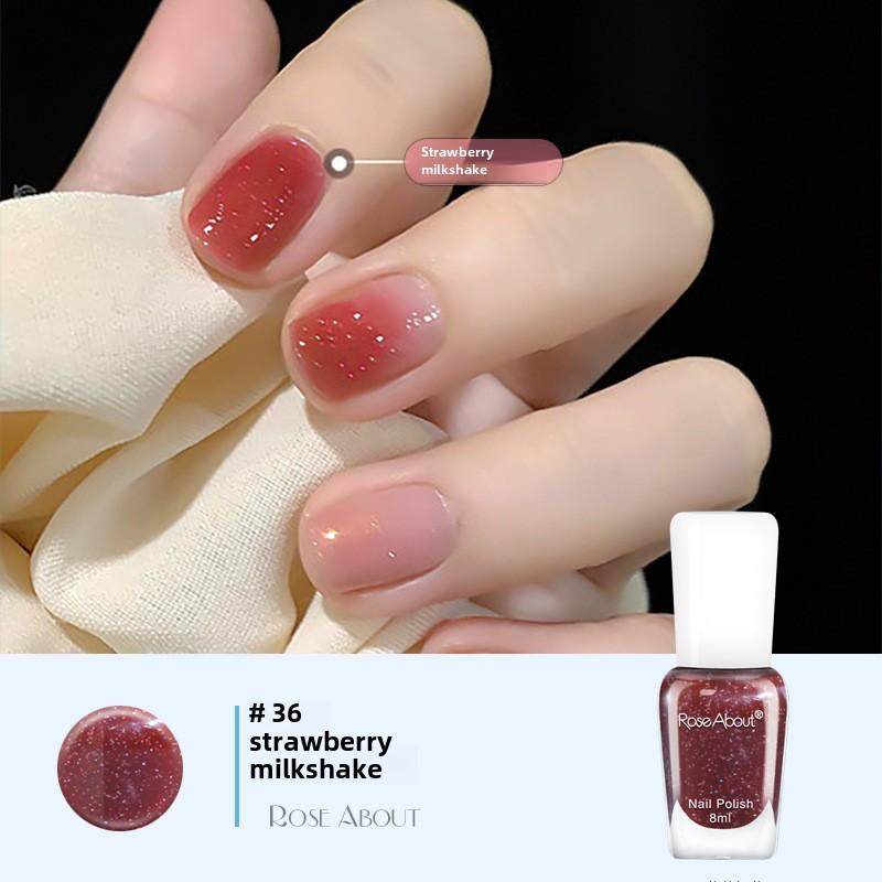 Летний маникюр, без выпечки, стойкий и быстросохнущий, на водной основе, без запаха, рвущийся, прозрачный как лед нюдовый лак для ногтей